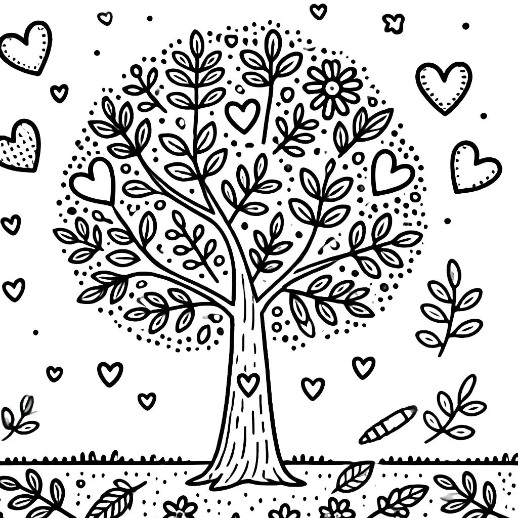 coloriage Arbre gratuit a imprimer 1