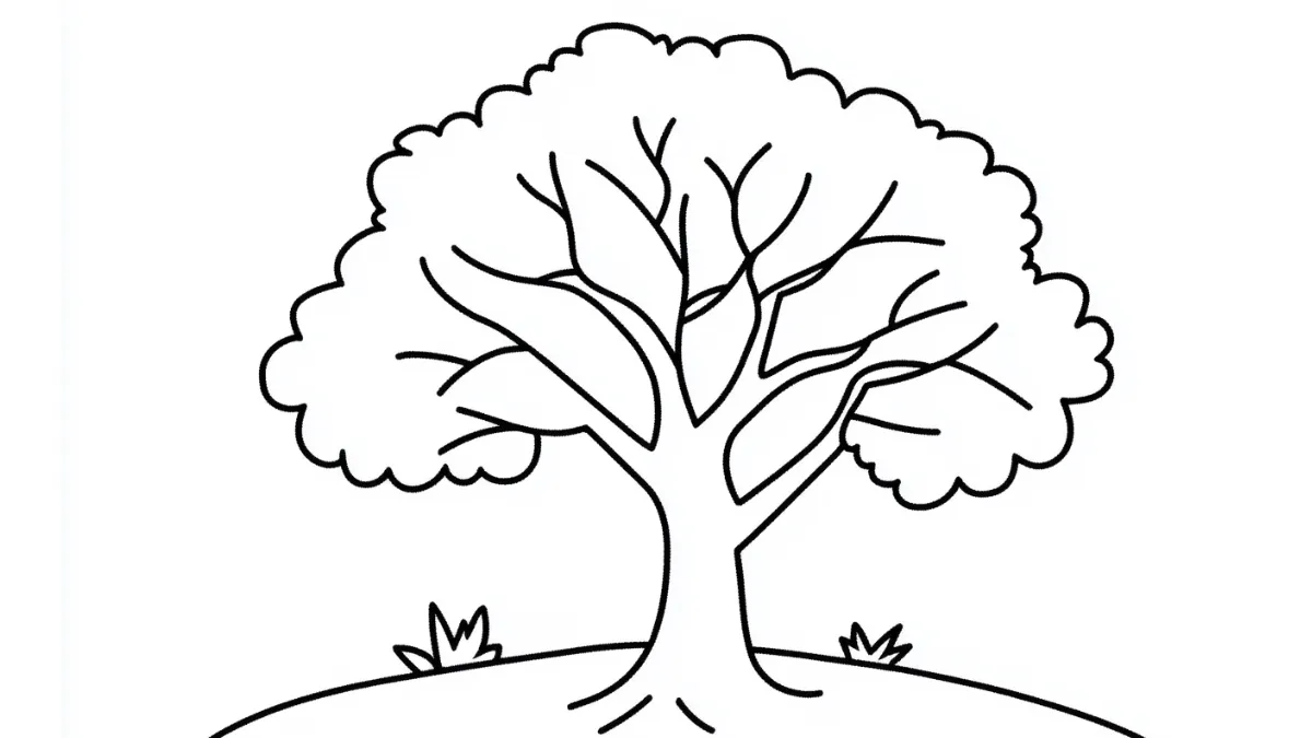 coloriage Arbre pour enfant de 6 ans