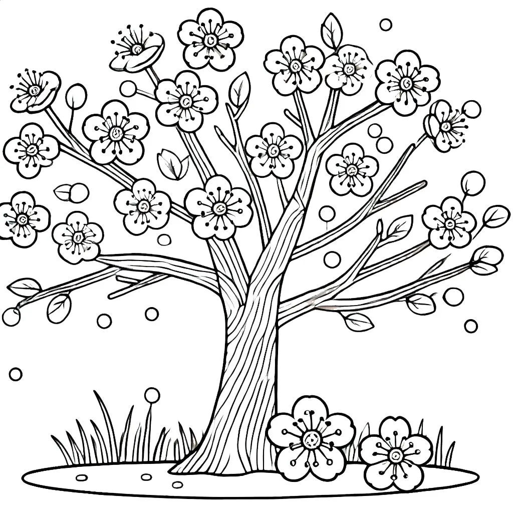 coloriage Arbre à imprimer a4