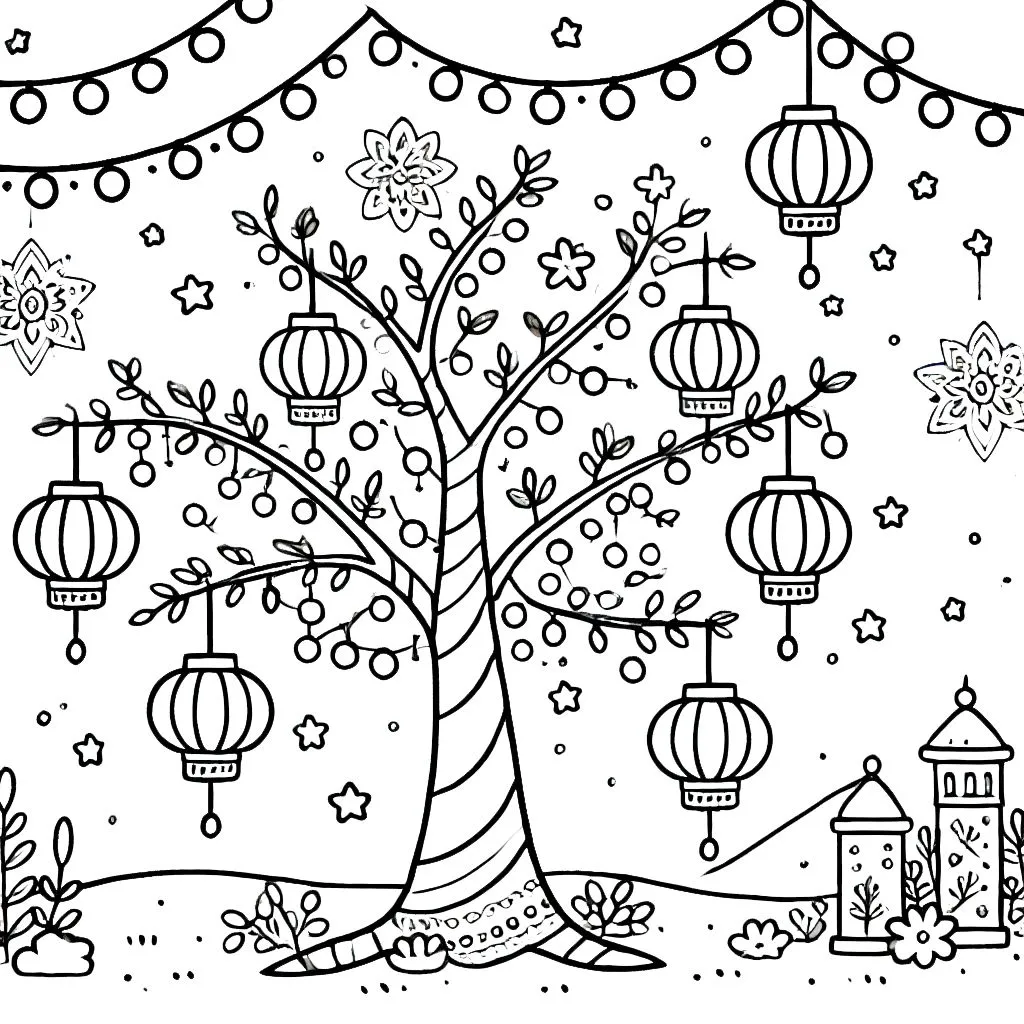 coloriage Arbre à imprimer pdf