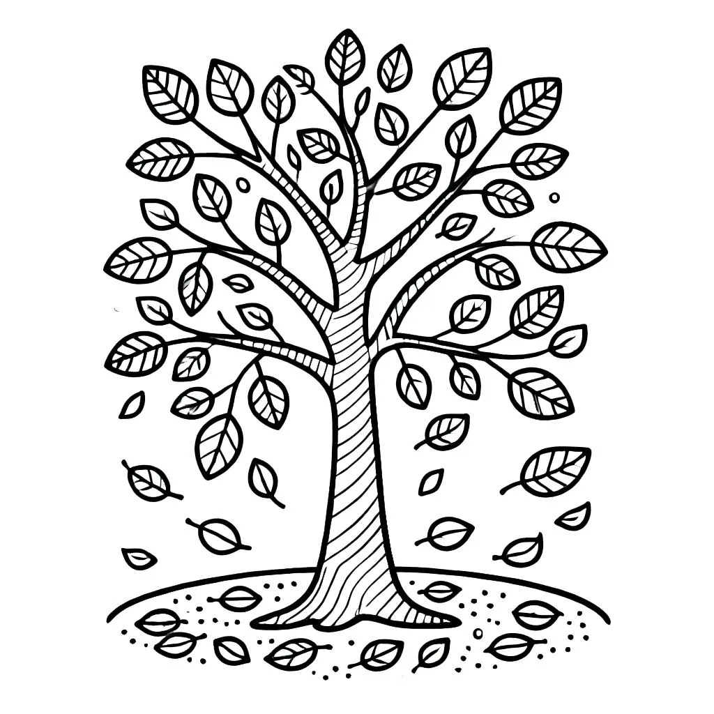 coloriage Arbre gratuit a imprimer