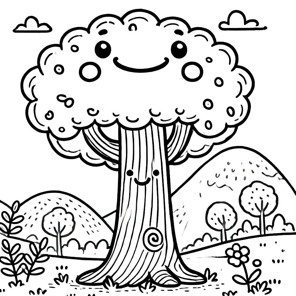 coloriage Arbre pour enfant