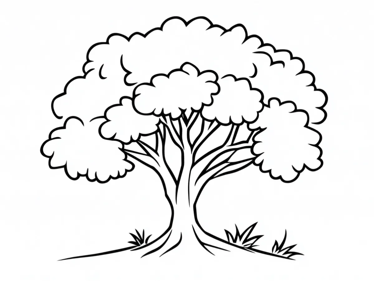 imprimer coloriage Arbre pour enfant