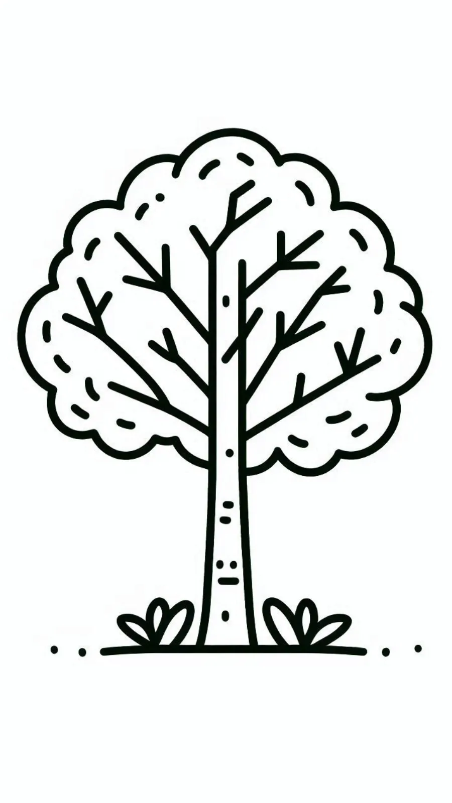 coloriage Arbre pour enfants a imprimer