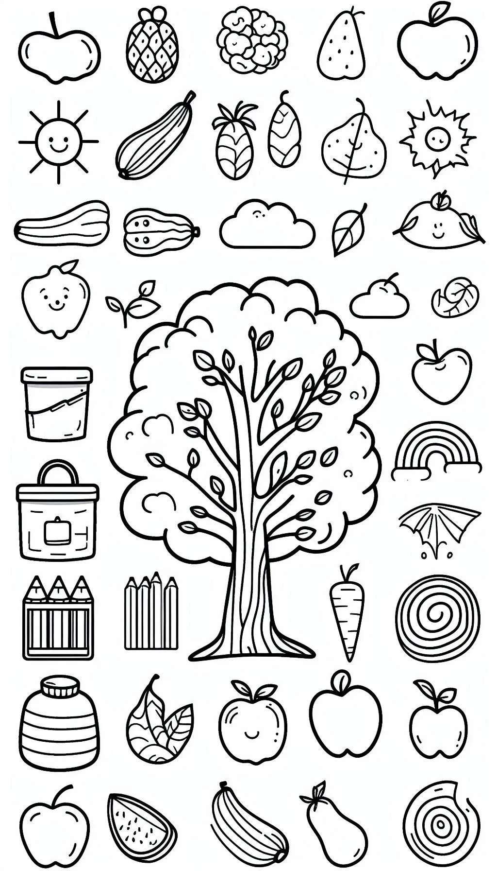 coloriage Arbre pour enfant gratuit