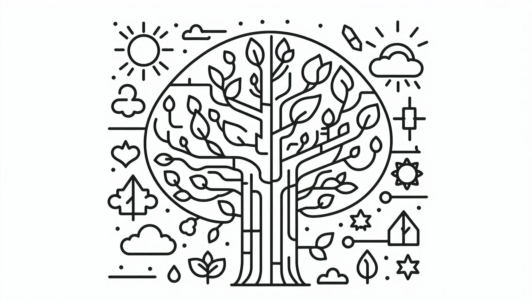 coloriage Arbre pour enfants a imprimer gratuit