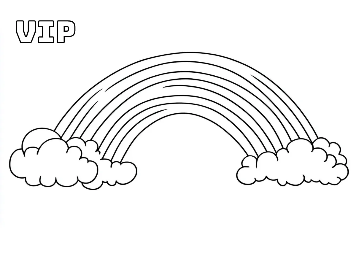 a imprimer coloriage Arc En Ciel gratuit