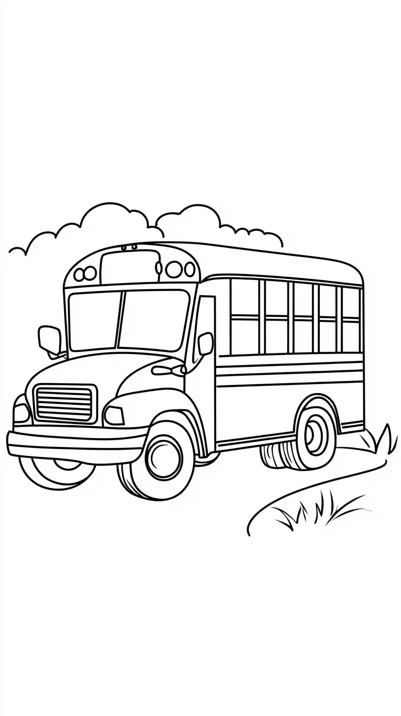 coloriage Autobus Scolaire à imprimer gratuitement pdf