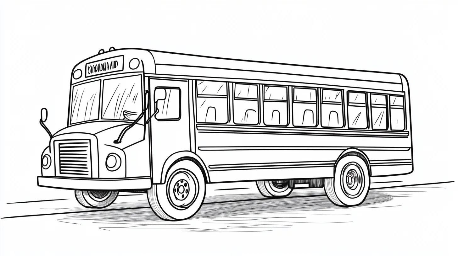 coloriage Autobus Scolaire à imprimer pdf