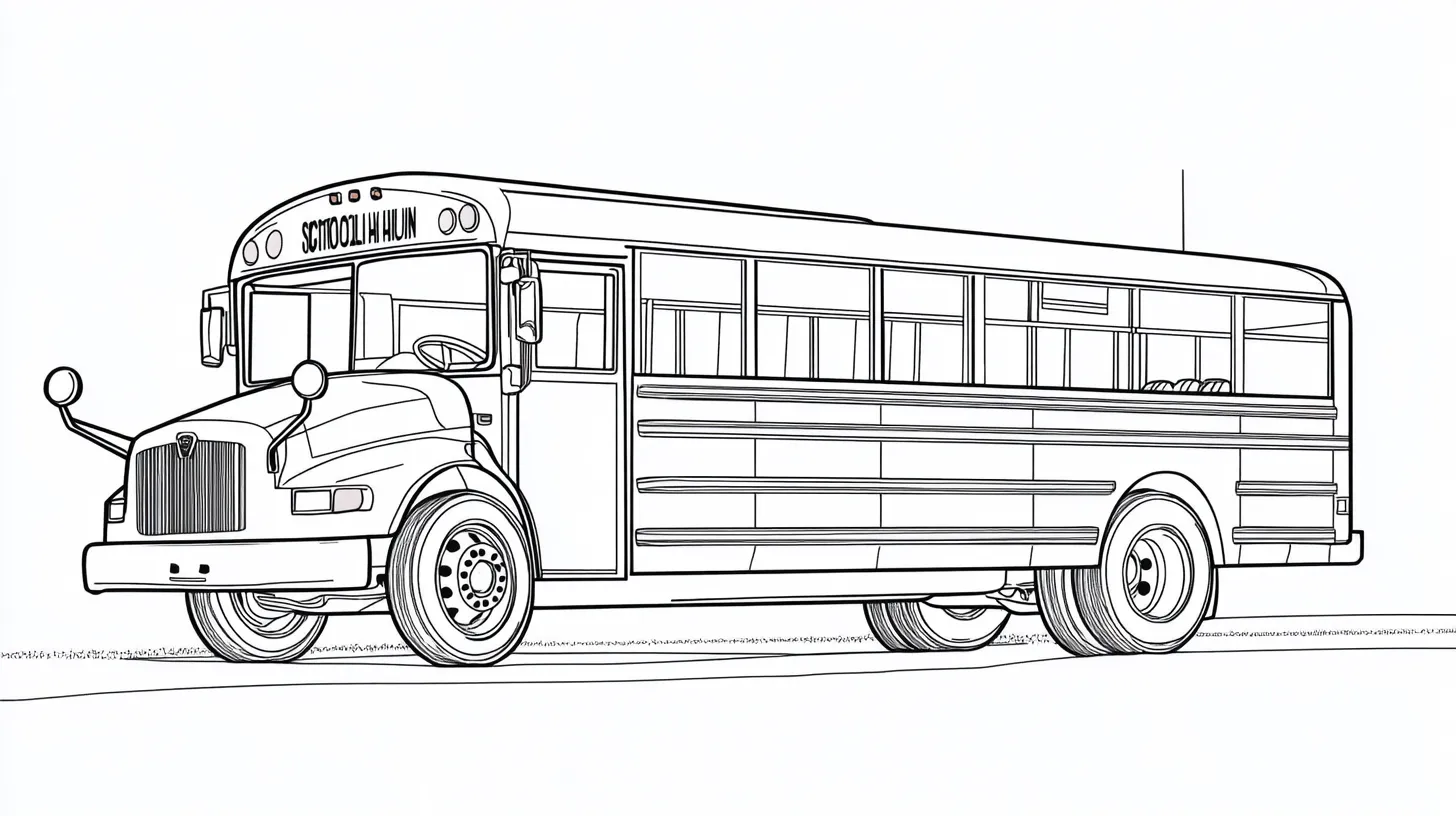 coloriage Autobus Scolaire a telecharger