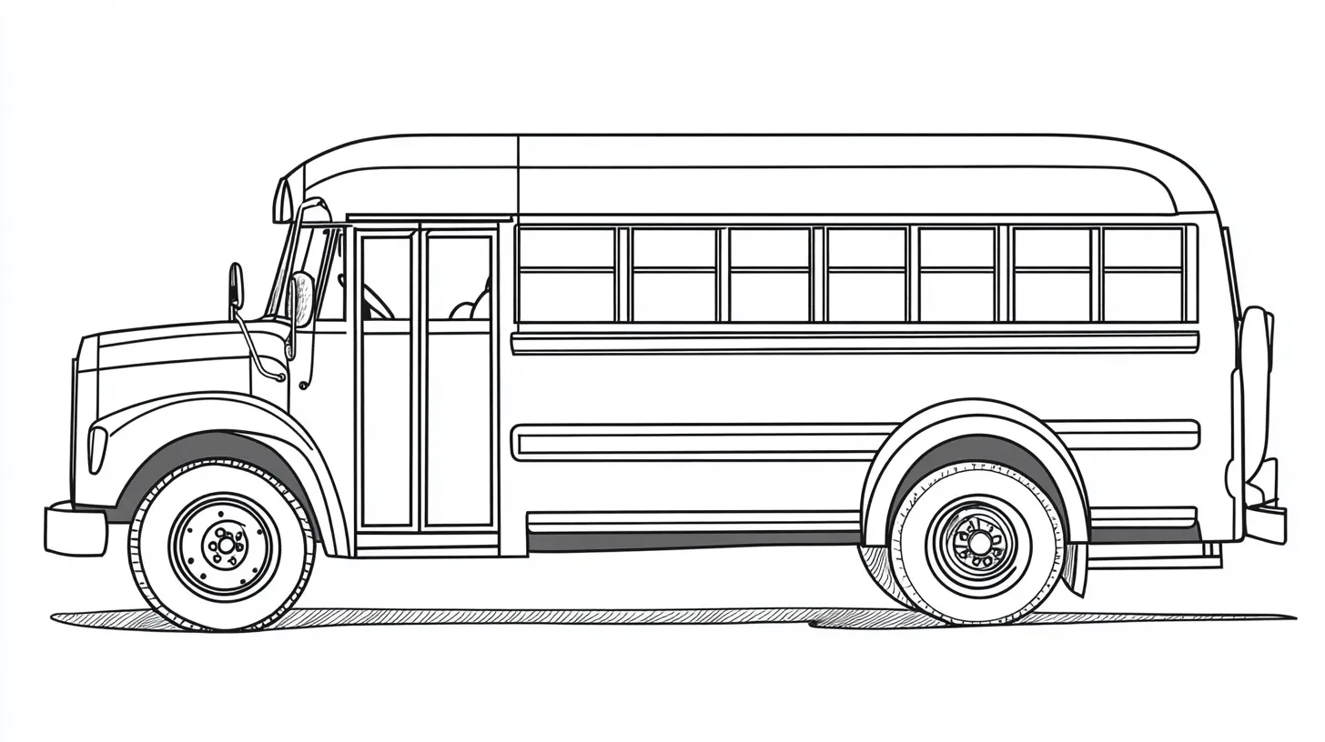 coloriage Autobus Scolaire gratuit a imprimer