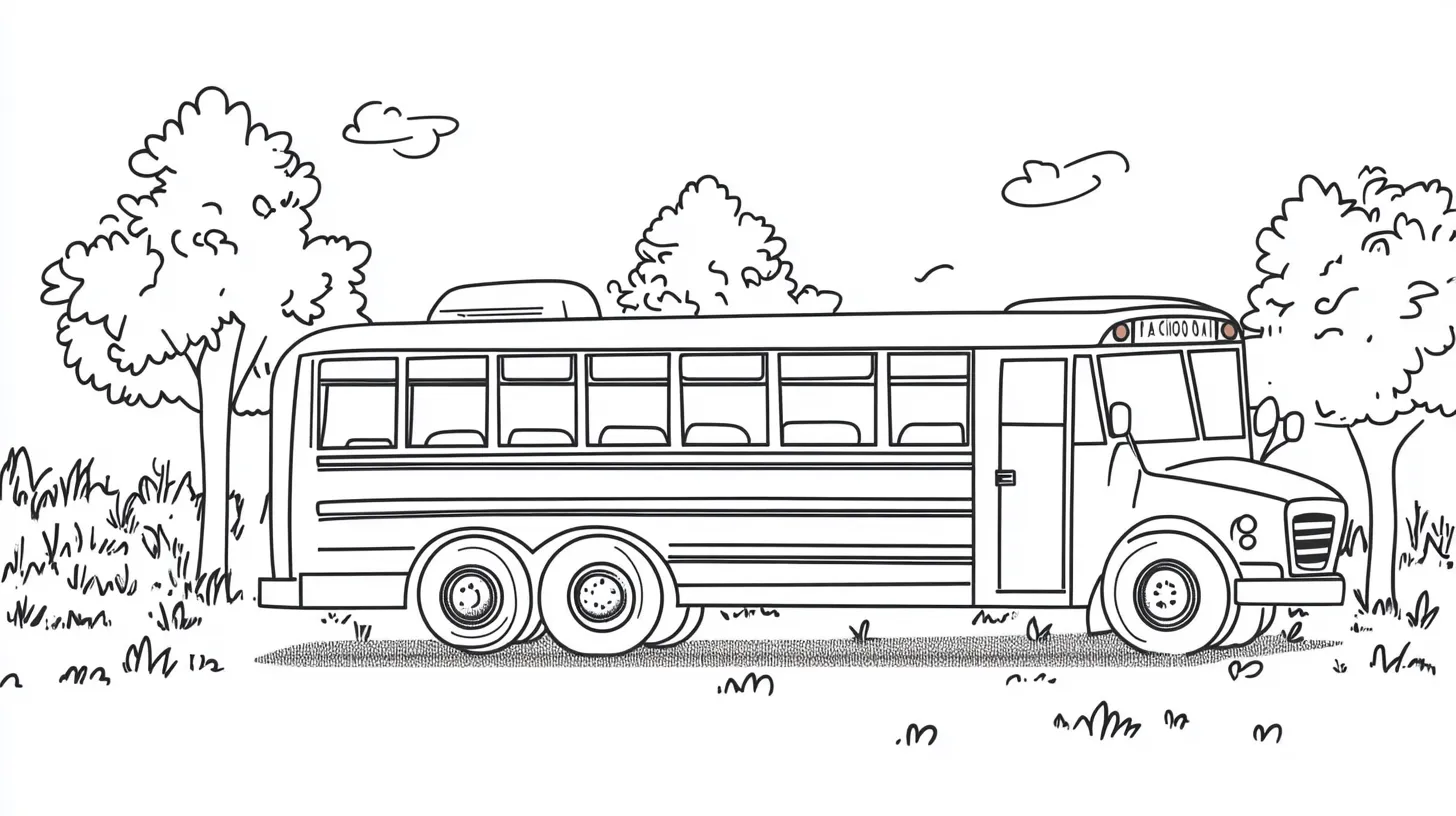 coloriage Autobus Scolaire à imprimer pdf gratuit