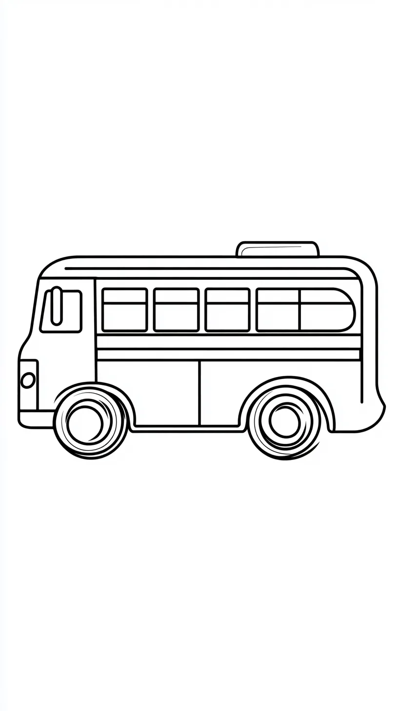 coloriage Autobus Scolaire pour enfants a imprimer gratuit