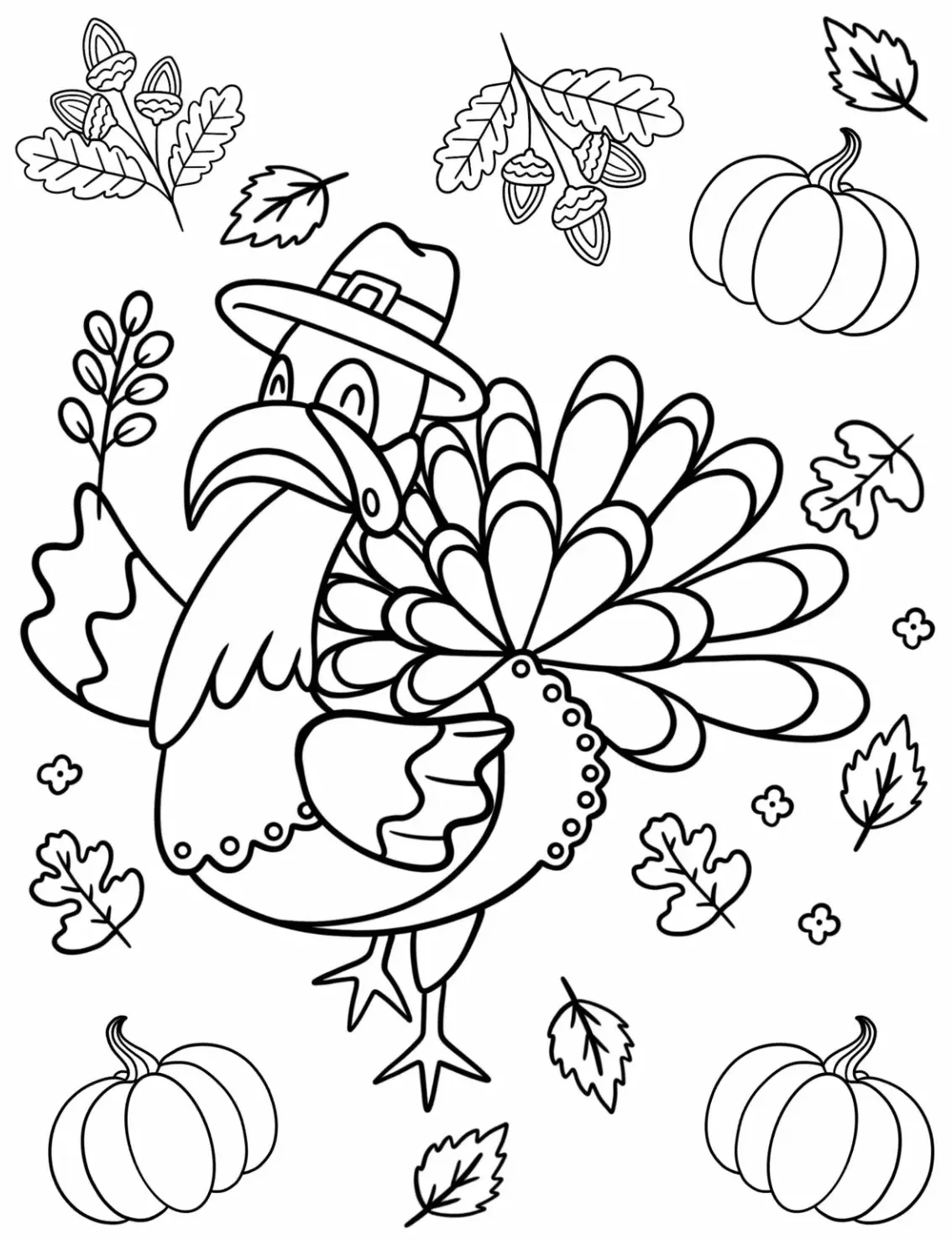 coloriage Automne à imprimer pour enfant de 2 ans 1