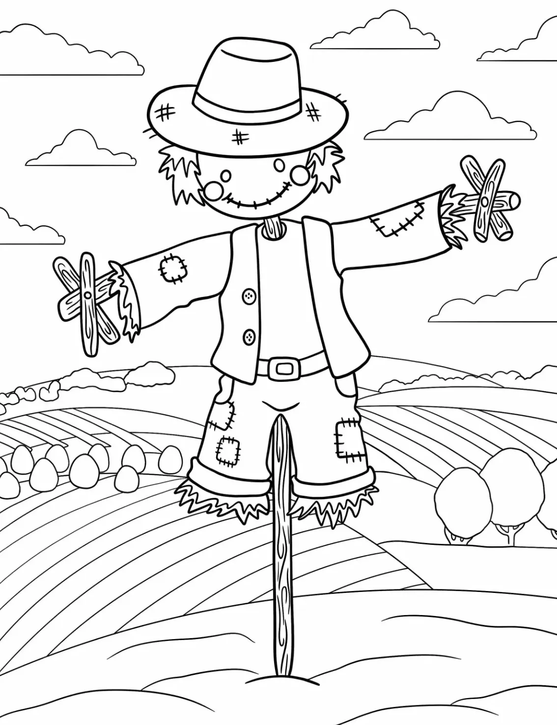 coloriage Automne à imprimer pour enfant de 9 ans