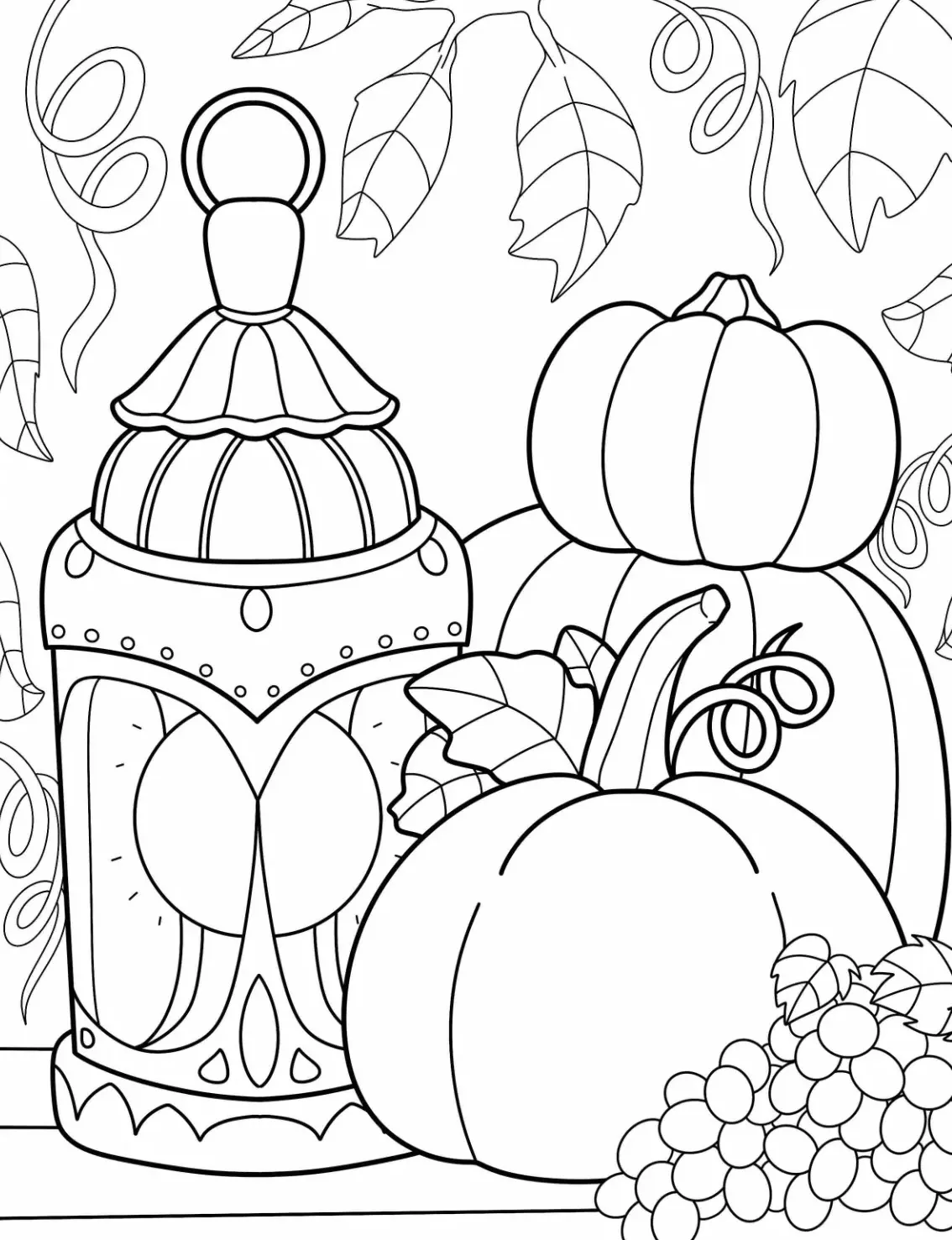 coloriage Automne à imprimer pour enfant de 10 ans 2