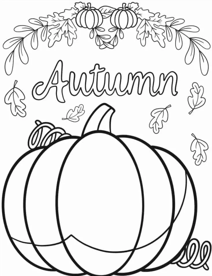 coloriage Automne pour enfants a imprimer gratuit 1