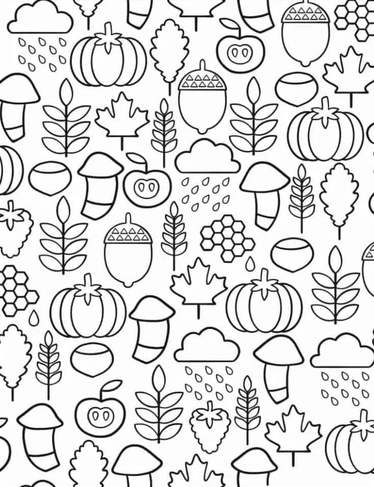 coloriage Automne a imprimer 1