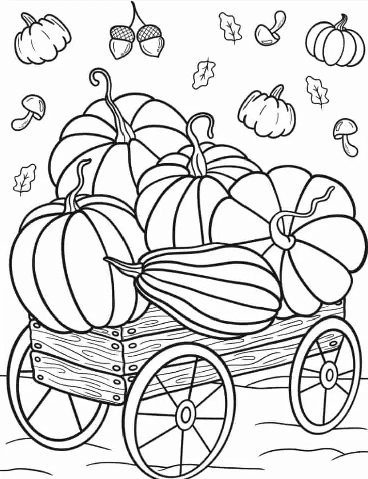 image de coloriage Automne pour enfant