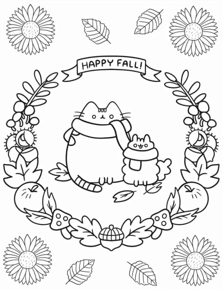 coloriage Automne et decoupage a imprimer gratuit