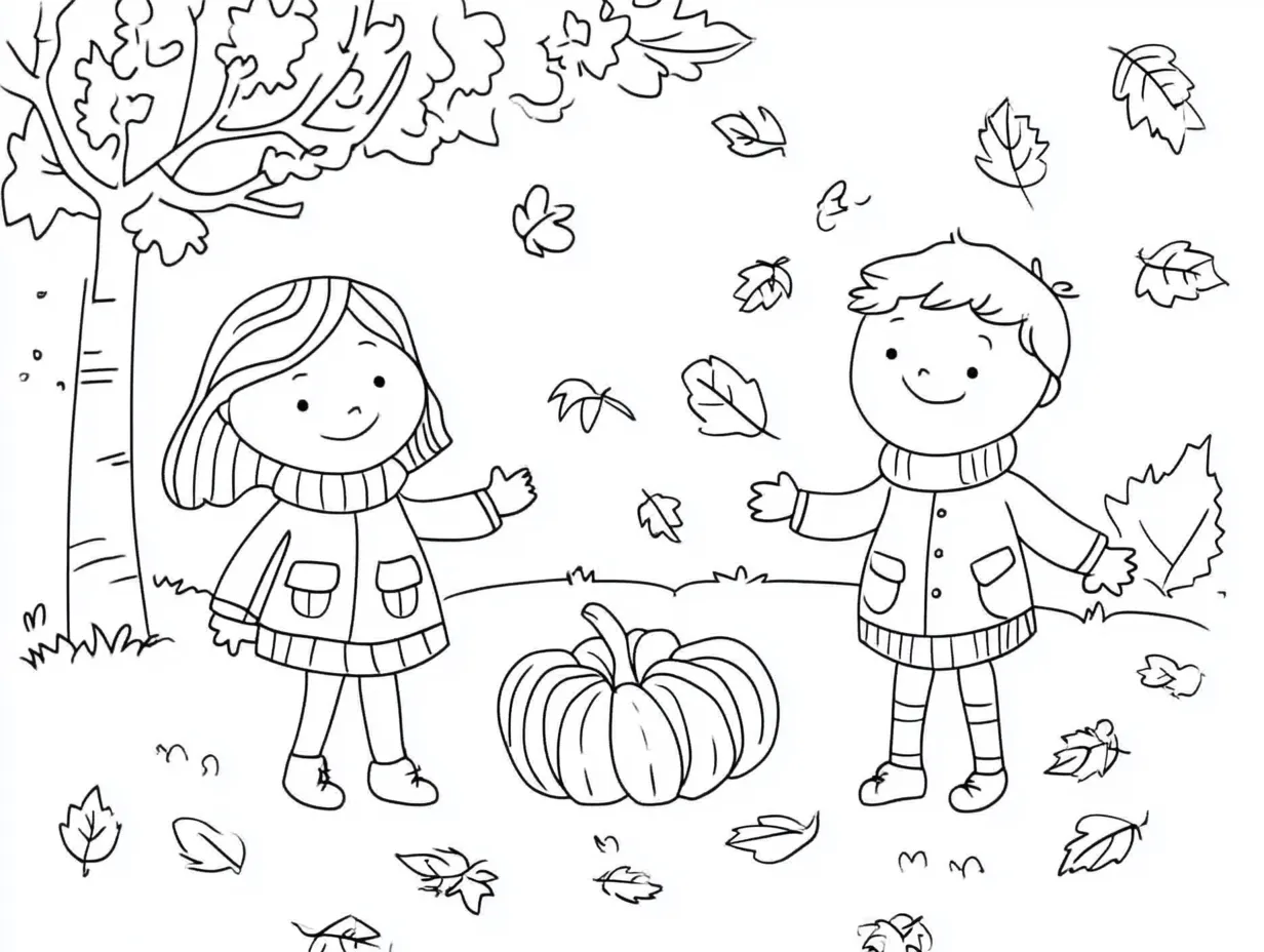 coloriage Automne à imprimer gratuitement