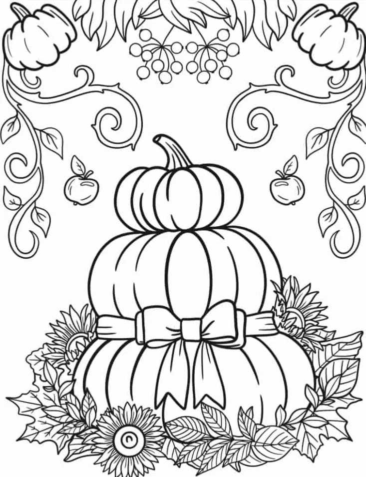 coloriage Automne à imprimer pour enfant de 2 ans