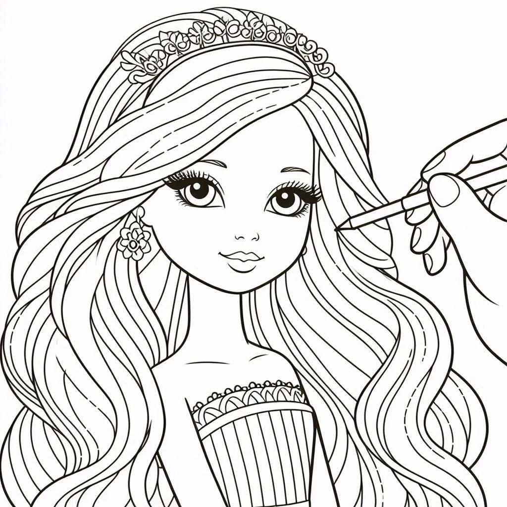 coloriage Barbie a imprimer