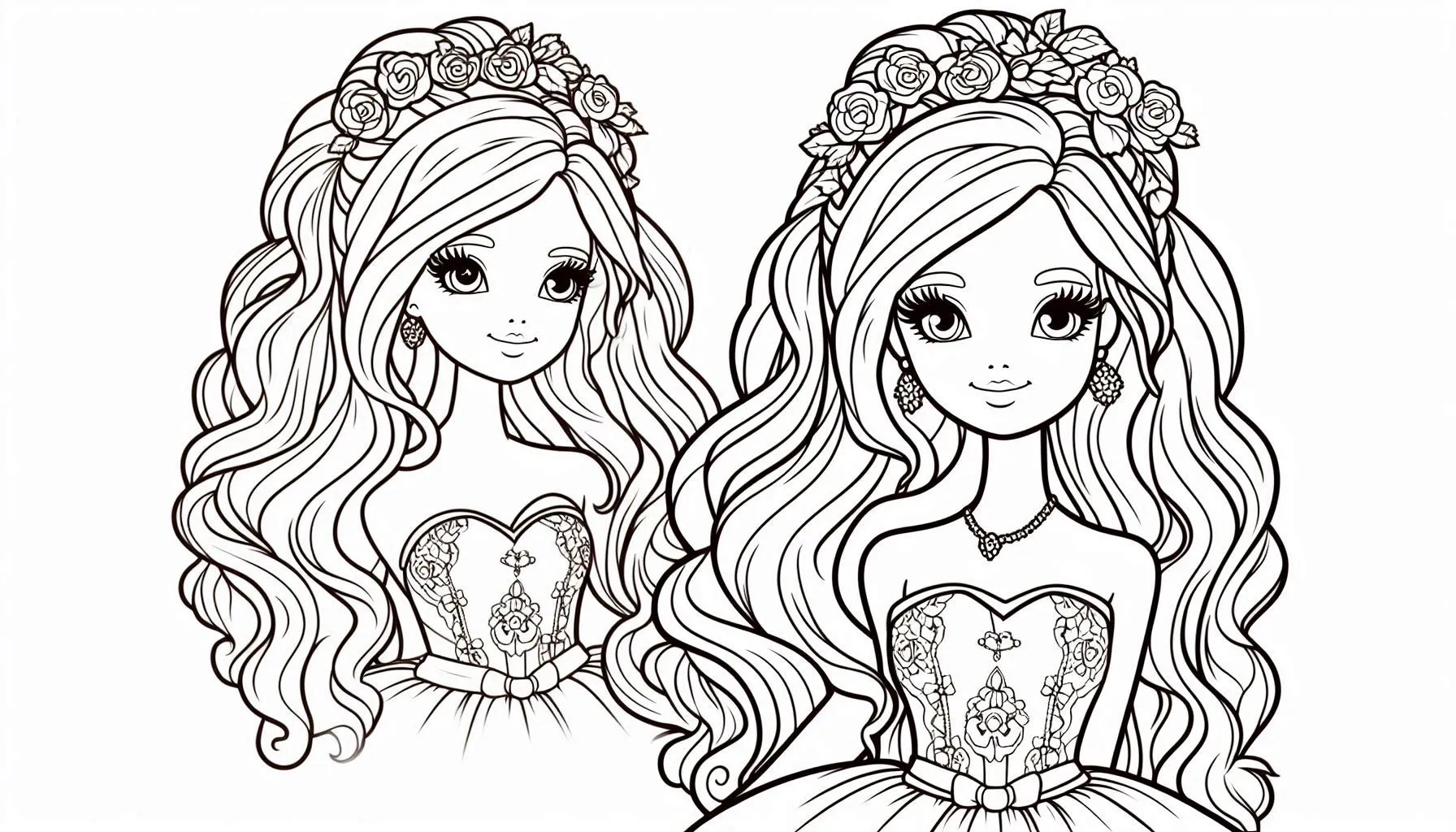 coloriage Barbie pour enfant de 3 ans