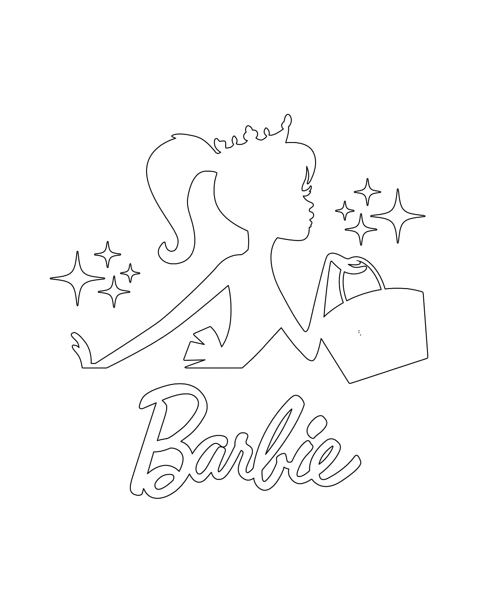 image pour coloriage Barbie enfant