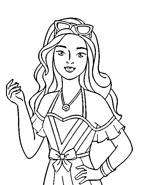 coloriage Barbie pour enfant