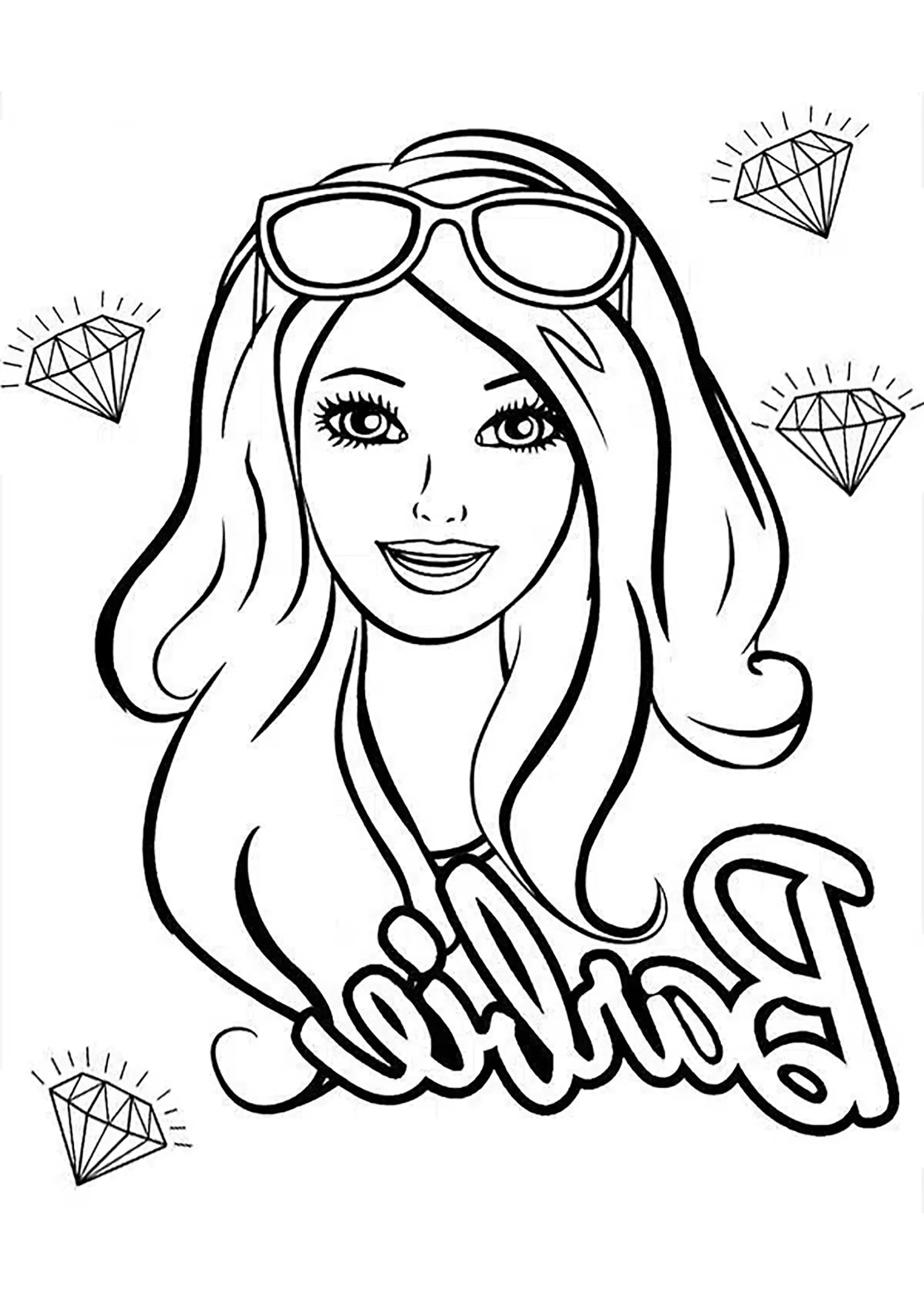 coloriage Barbie pour enfant de 8 ans