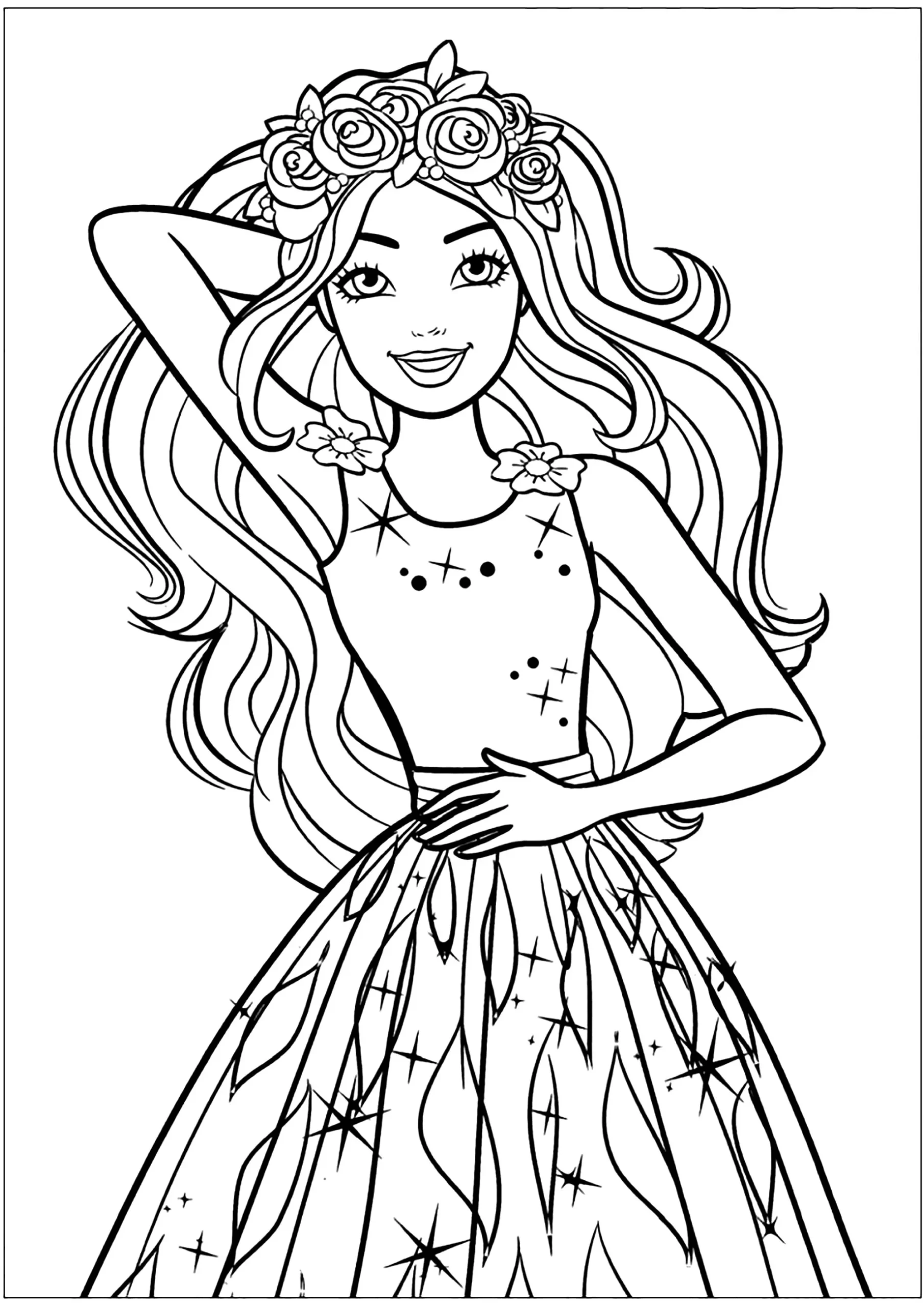 coloriage Barbie gratuit 1