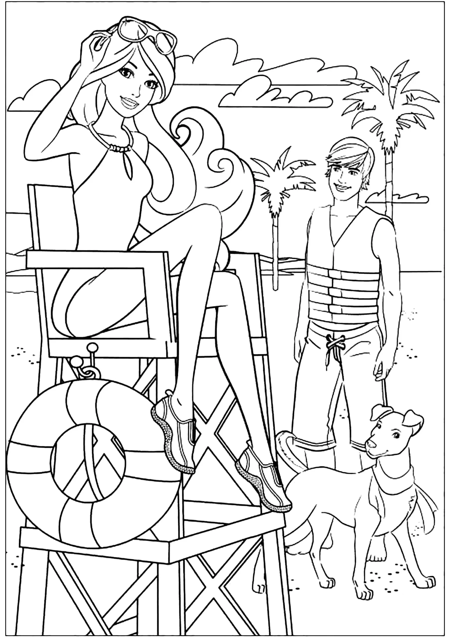 coloriage Barbie pour enfant gratuit 1