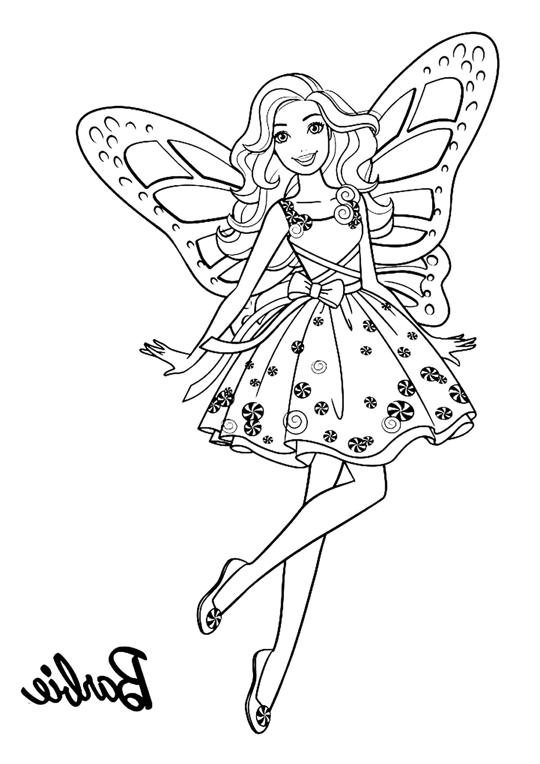 coloriage Barbie pour enfant gratuit