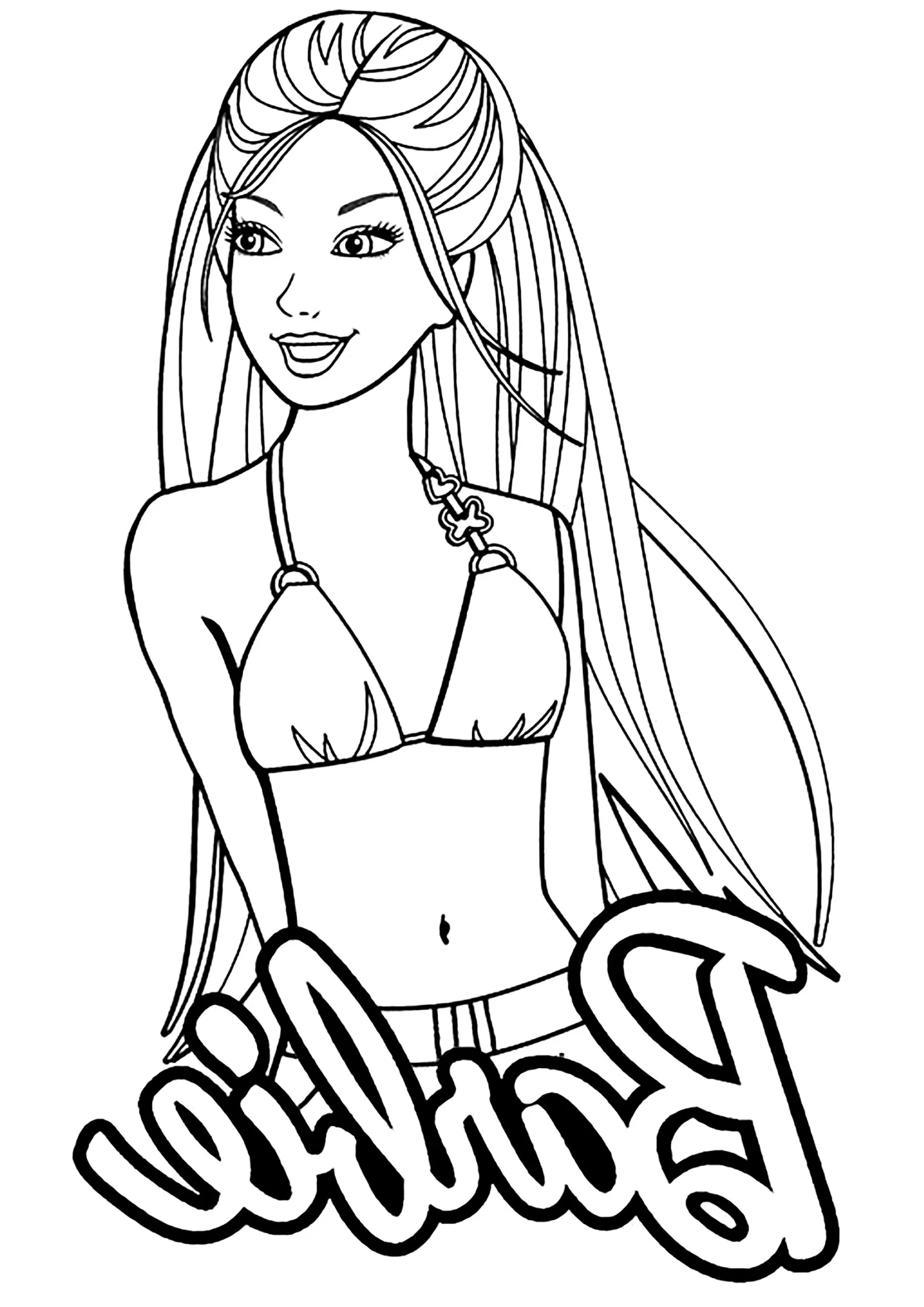 coloriage Barbie pour bebe a imprimer 1