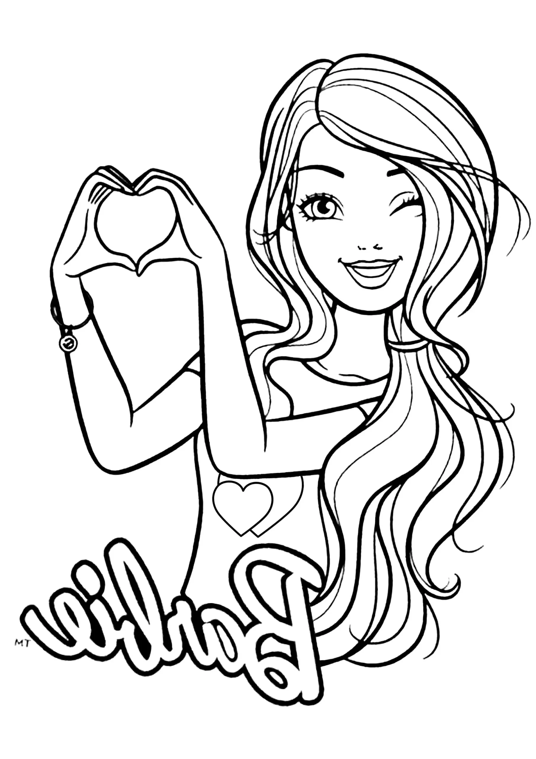 coloriage Barbie à imprimer gratuitement