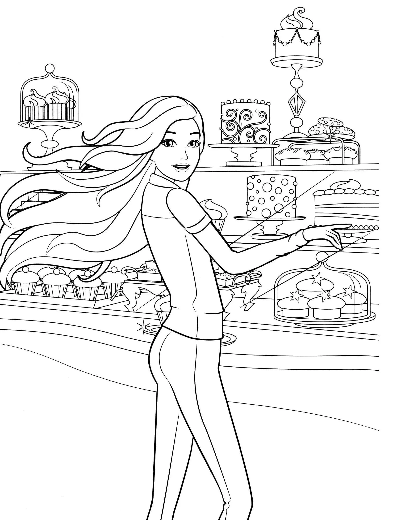 coloriage Barbie pour enfants a imprimer 1