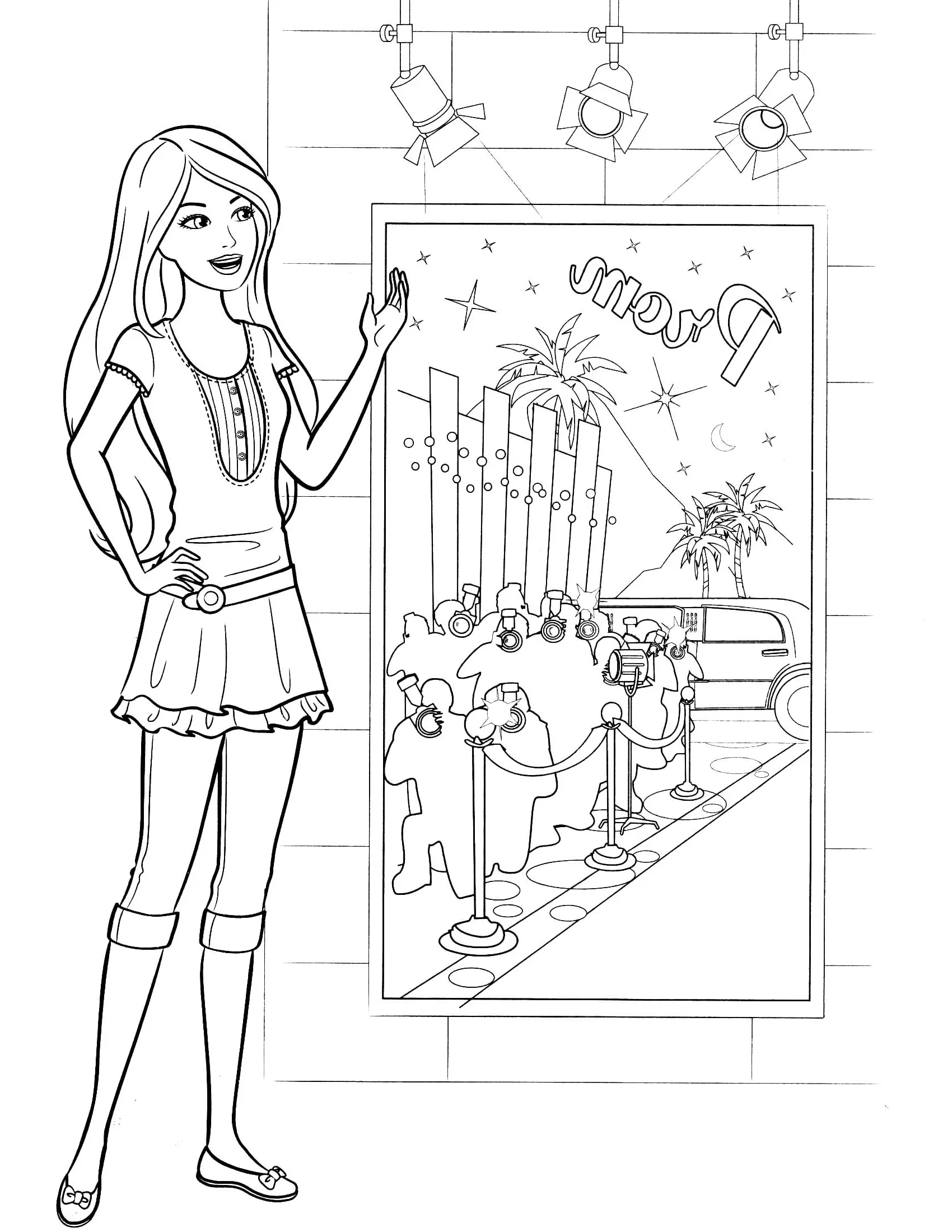 coloriage Barbie à imprimer gratuitement pdf 2