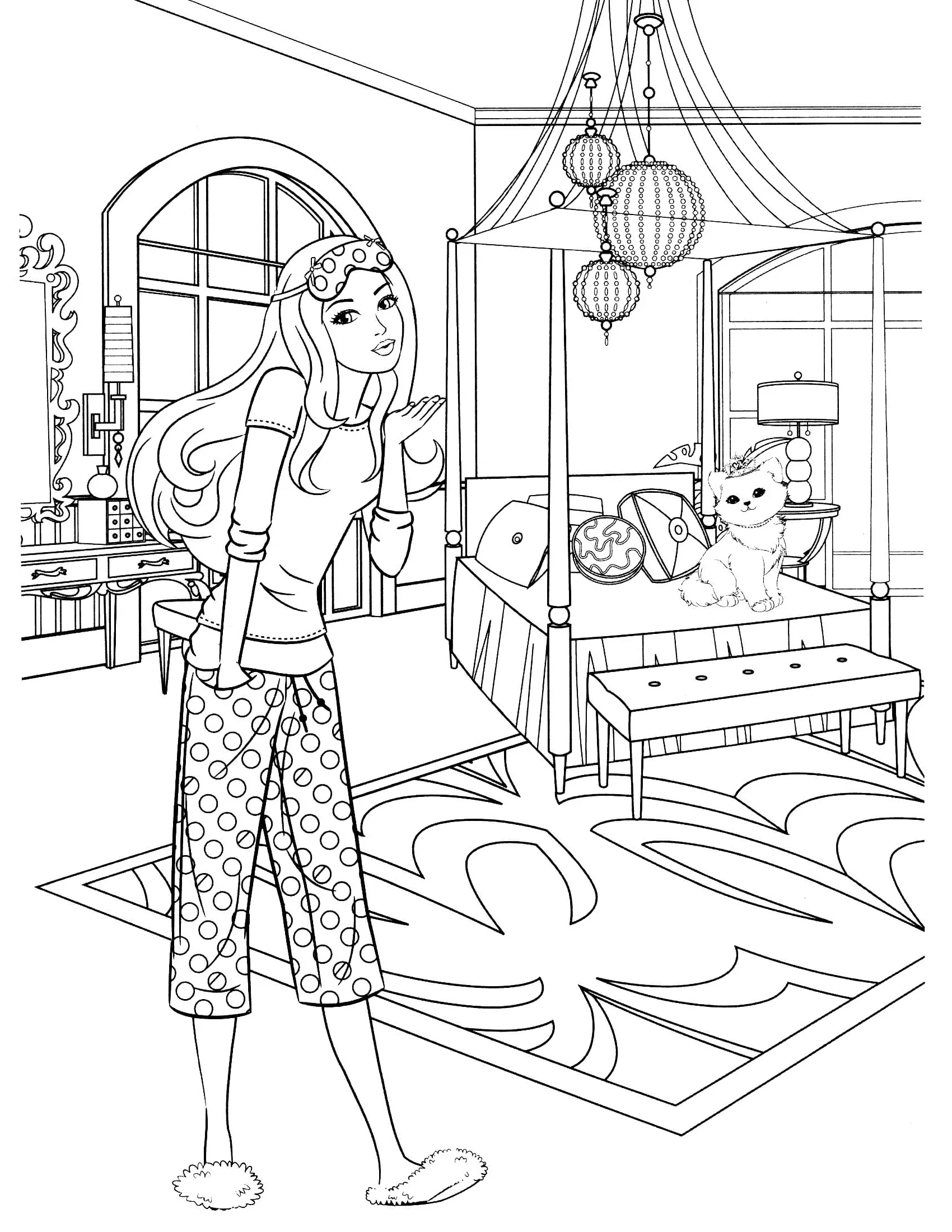 coloriage Barbie à imprimer pour enfant de 8 ans 1