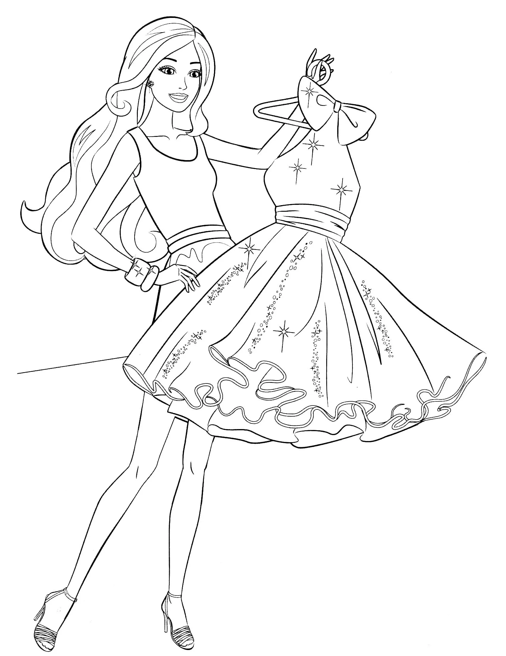 coloriage Barbie a dessiner en ligne