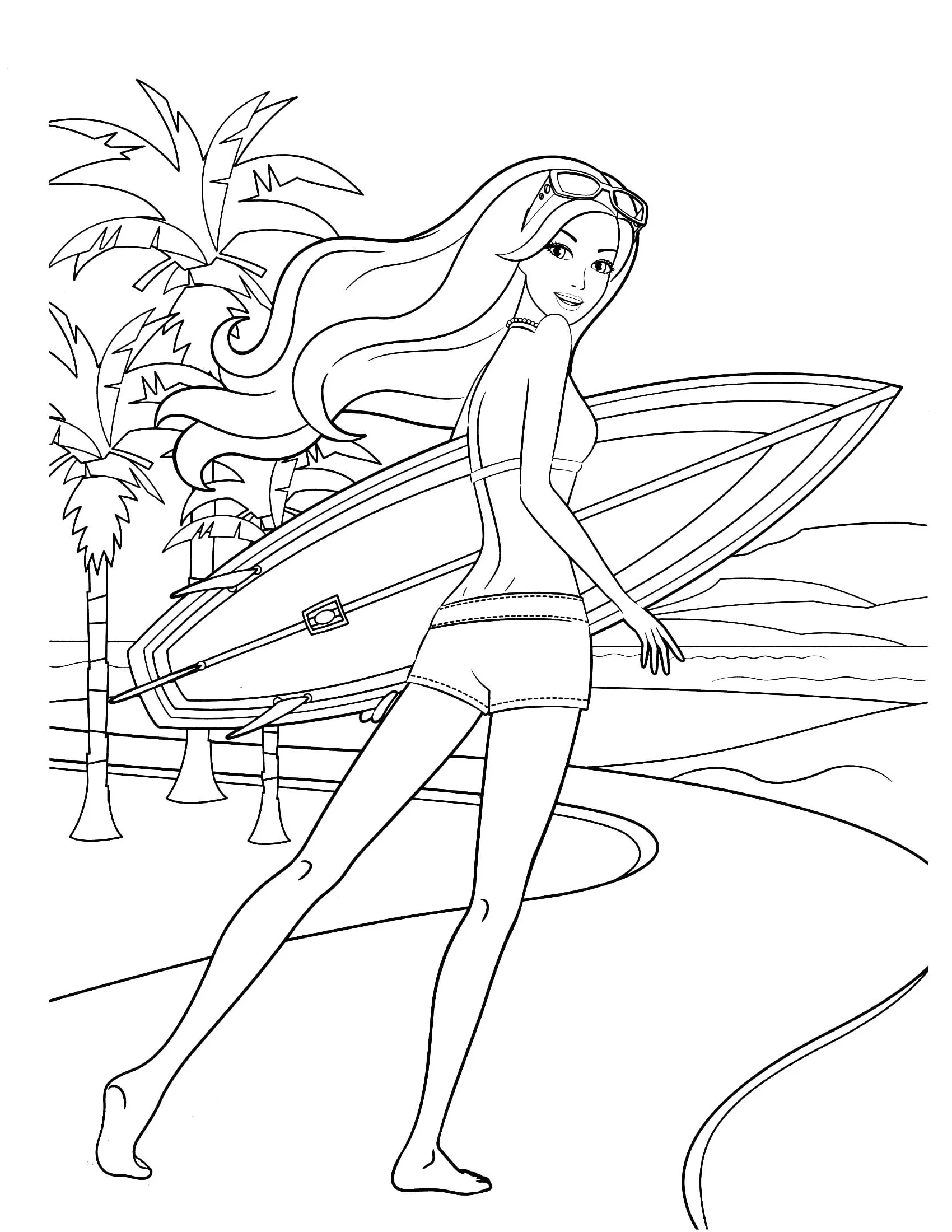 coloriage Barbie educatif pour enfant