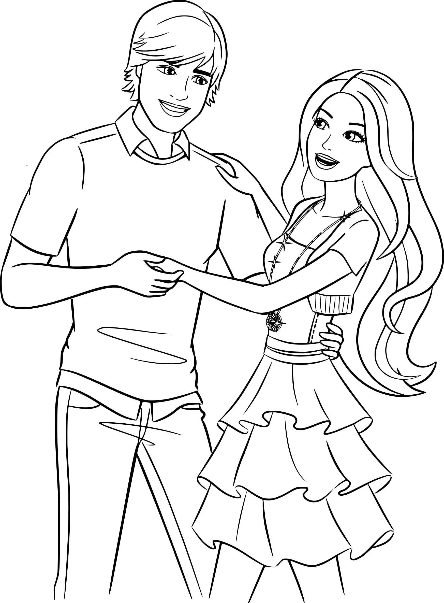 coloriage Barbie à imprimer gratuitement pdf 1