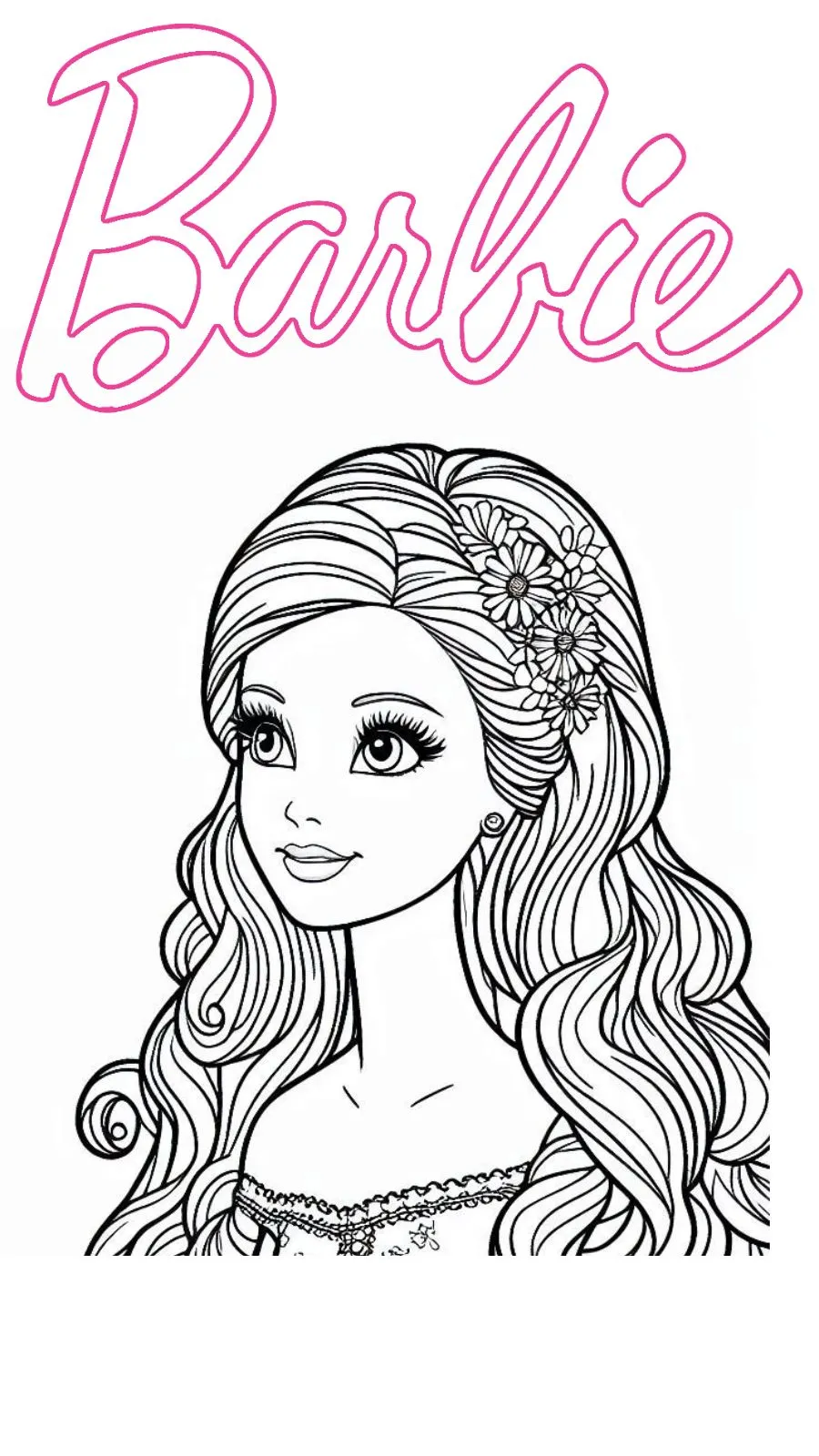 coloriage Barbie pour enfants à imprimer