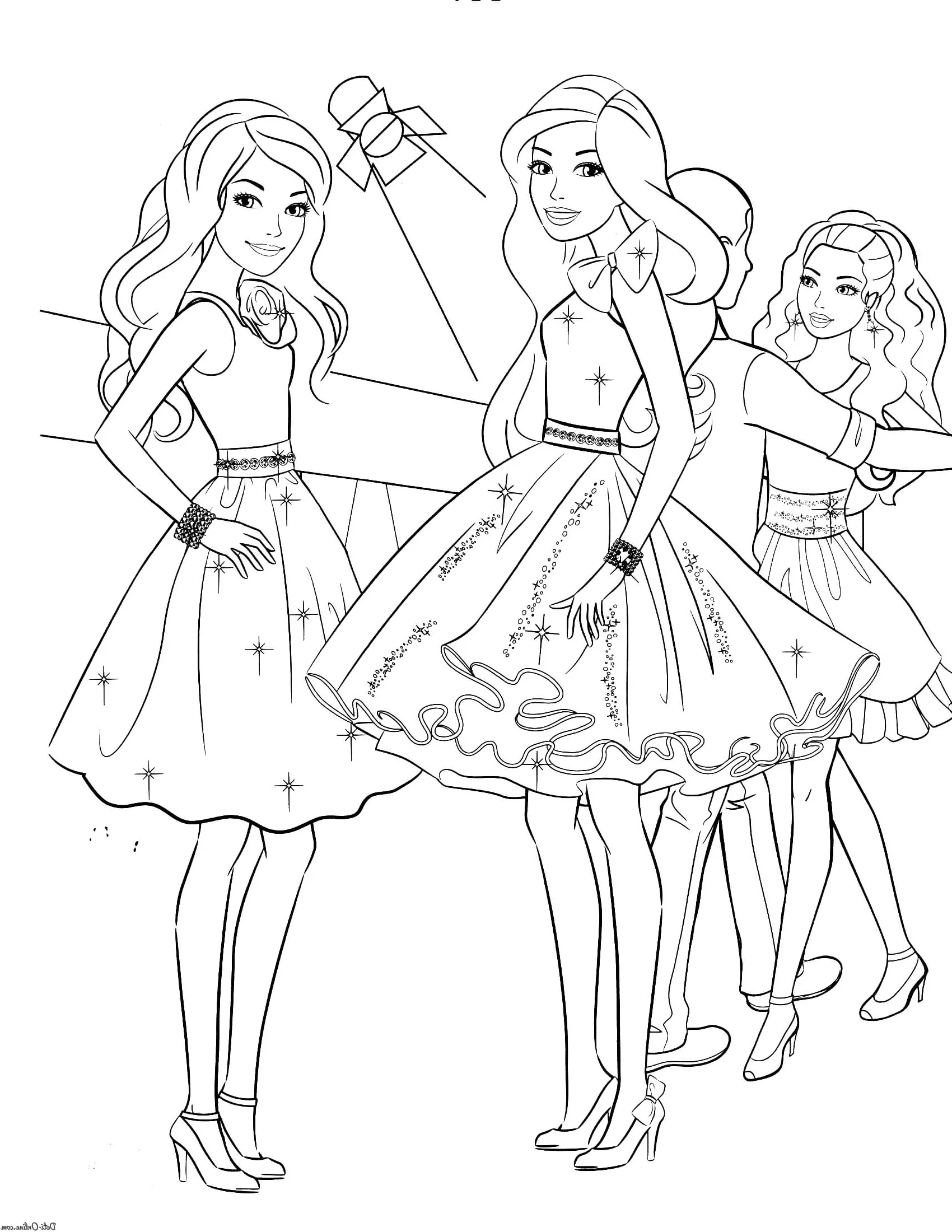 coloriage Barbie à imprimer pour enfant de 9 ans