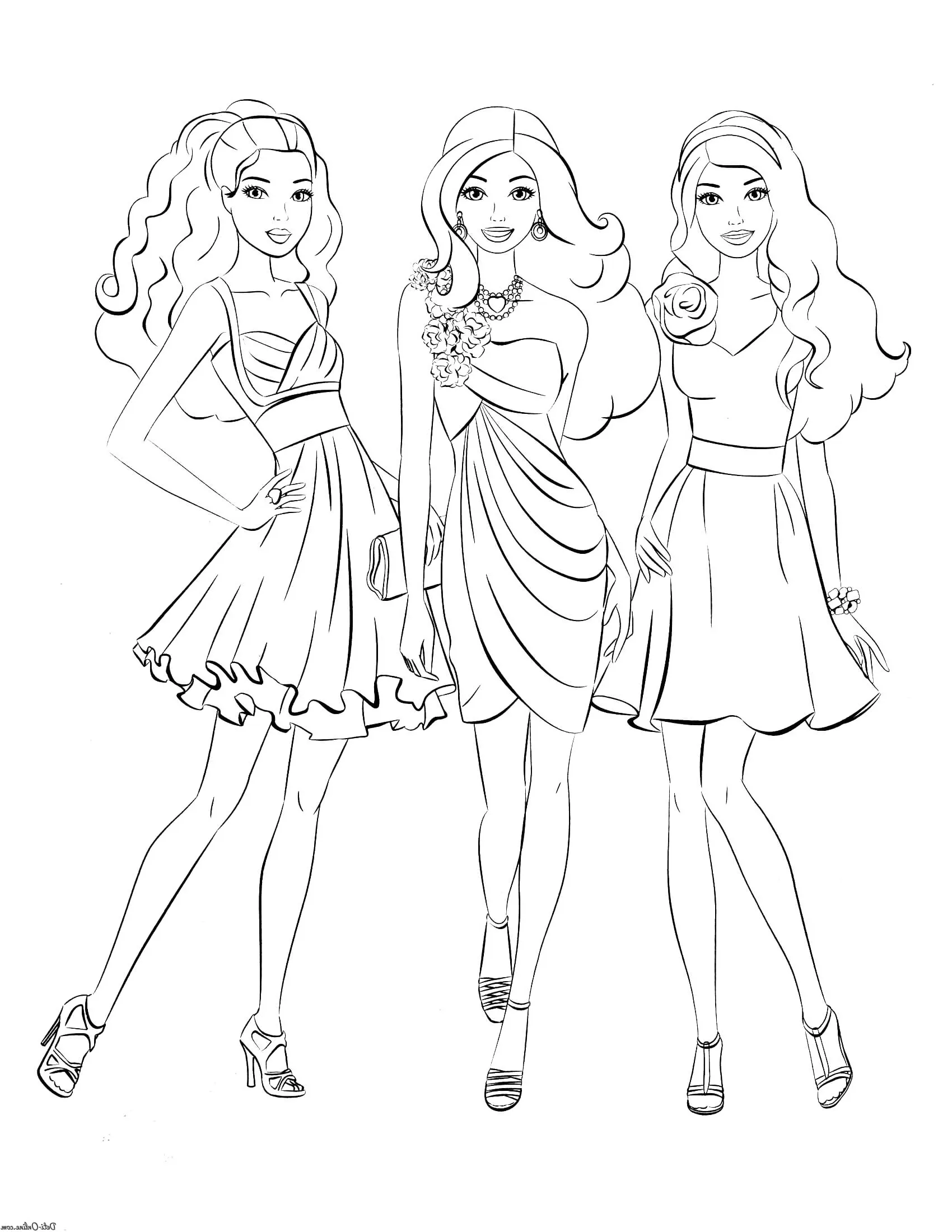 imprimer coloriage Barbie pour enfant 1