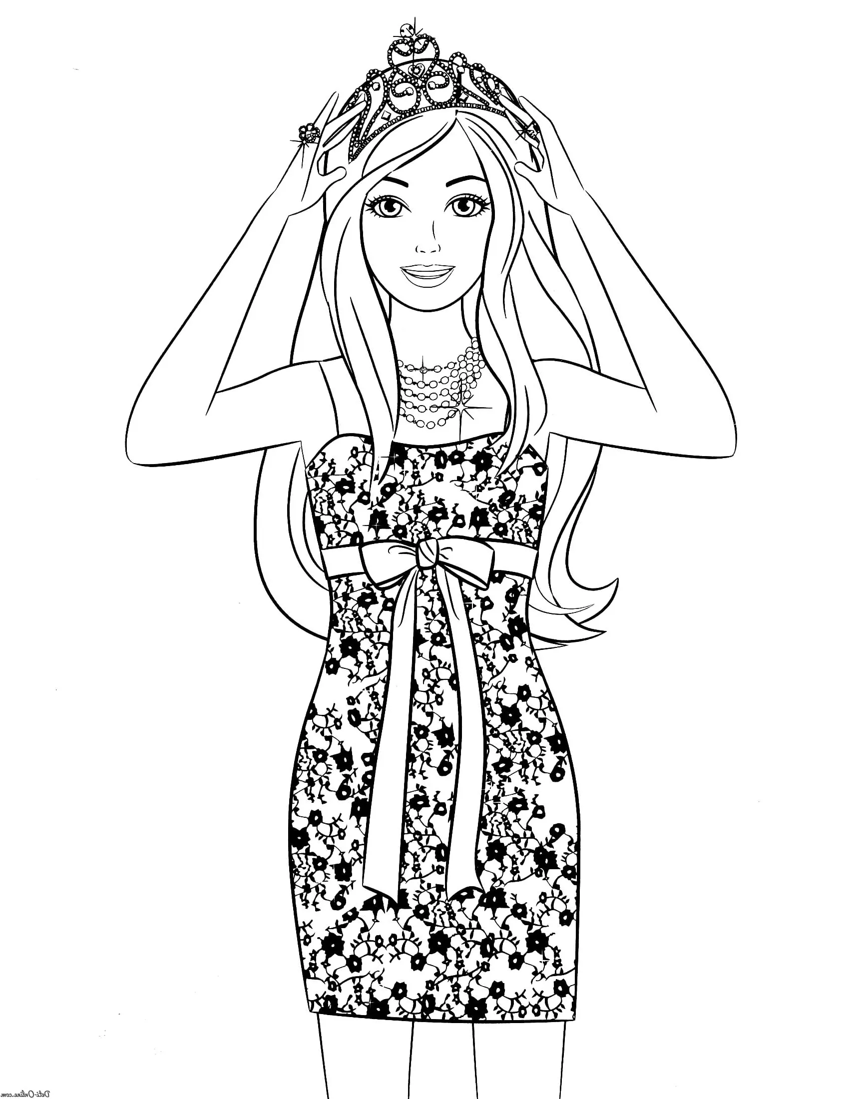 coloriage Barbie à imprimer pour enfant de 7 ans 1