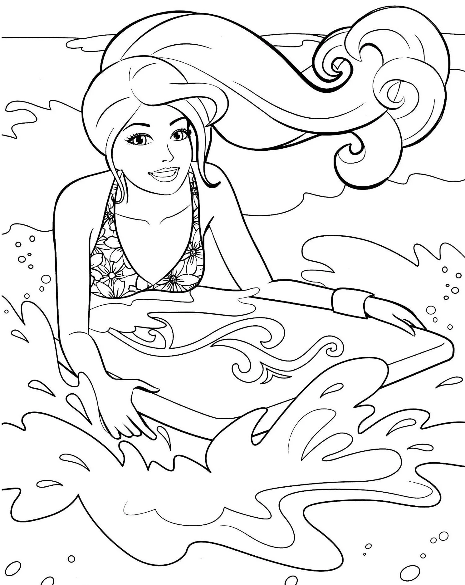 coloriage Barbie gratuit pour enfants