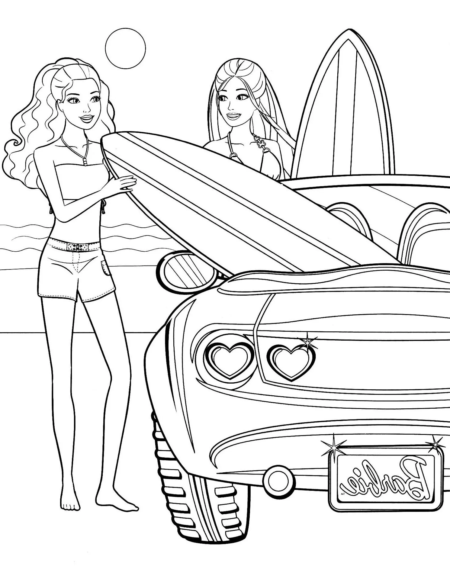 coloriage Barbie pour enfants a imprimer