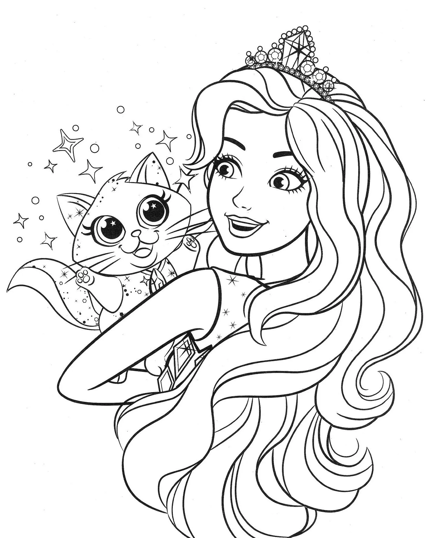 coloriage Barbie à imprimer pour enfant de 8 ans