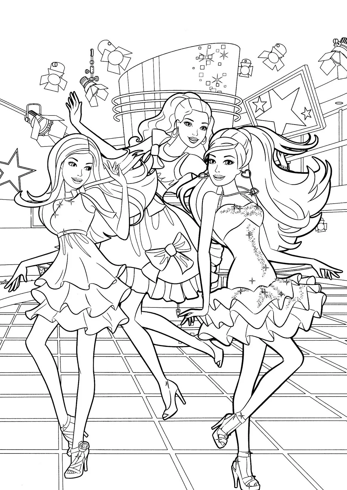 coloriage Barbie a imprimer 1